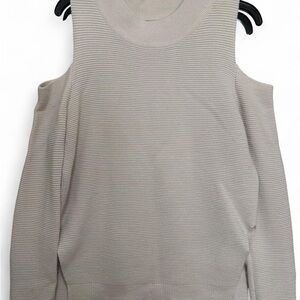 French Connection Cream Ribbed Knit Sweater